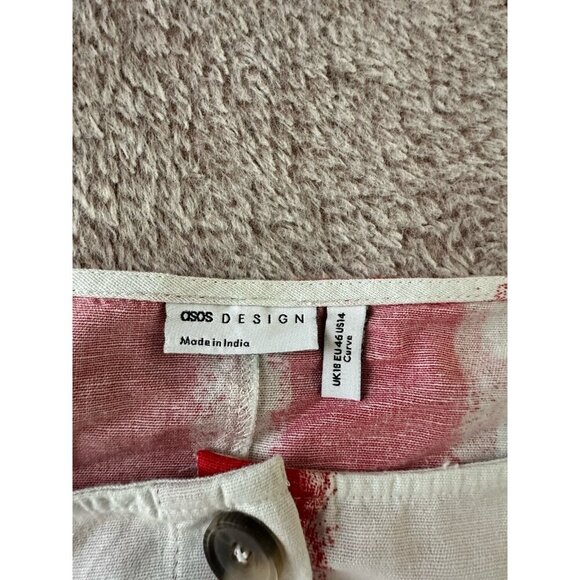 ASOS DESIGN Curve slash neck button down waistcoat maxi dress in stripe 14 New - Picture 9 of 14